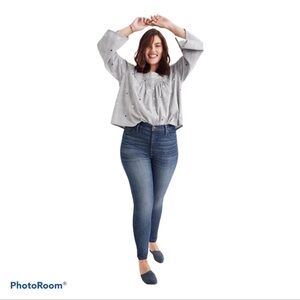 NWT MADEWELL 10" High Rise Skinny Medium Wash Jeans, Size 36/Size 22